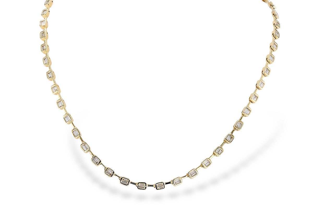 A310-68770: NECKLACE 2.05 TW BAGUETTES (17 INCHES)