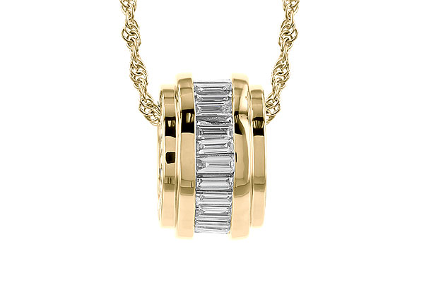 C310-72388: NECKLACE .46 TW BAGUETTE