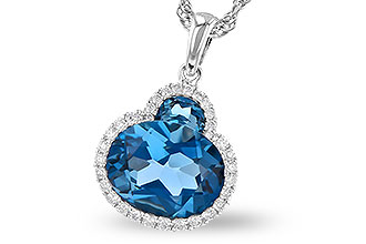 F309-79715: NECK 2.86 LONDON BLUE TOPAZ 3.00 TGW (10X8 OVAL)